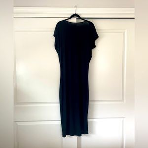 ASOS Black MIDI Dress w/ Low Cut Back Size 8